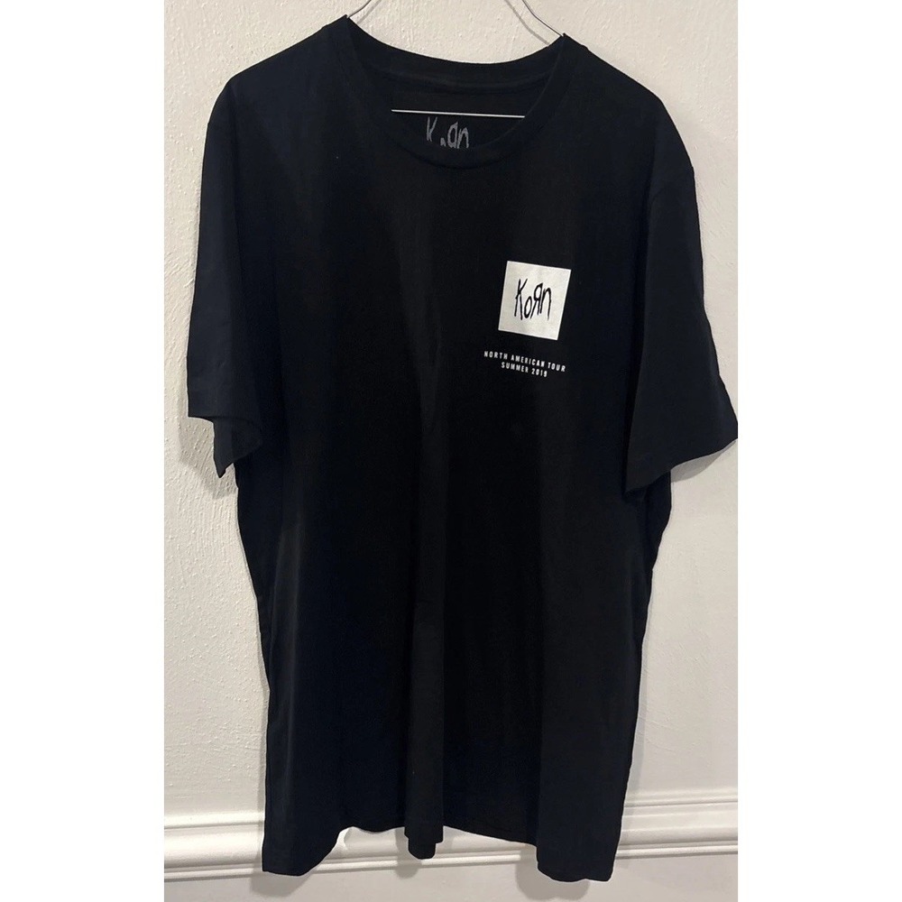 Korn T-Shirt Mens 2XL Black 2019 Tour Band Tee North America Graphic